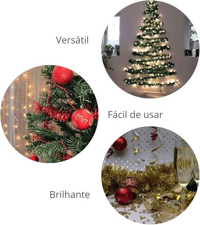 Kit 10 Festão Metalizado 7…