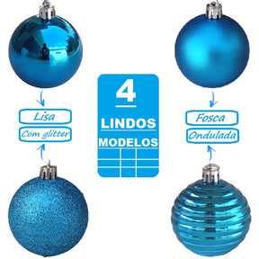 Kit 20 Bolas De Natal Azul…