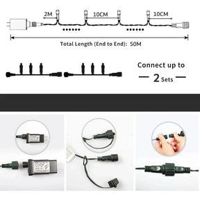 Luzes de Fadas Natalinas IP65…