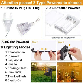 Luzes de Fada Estrela e Lua…