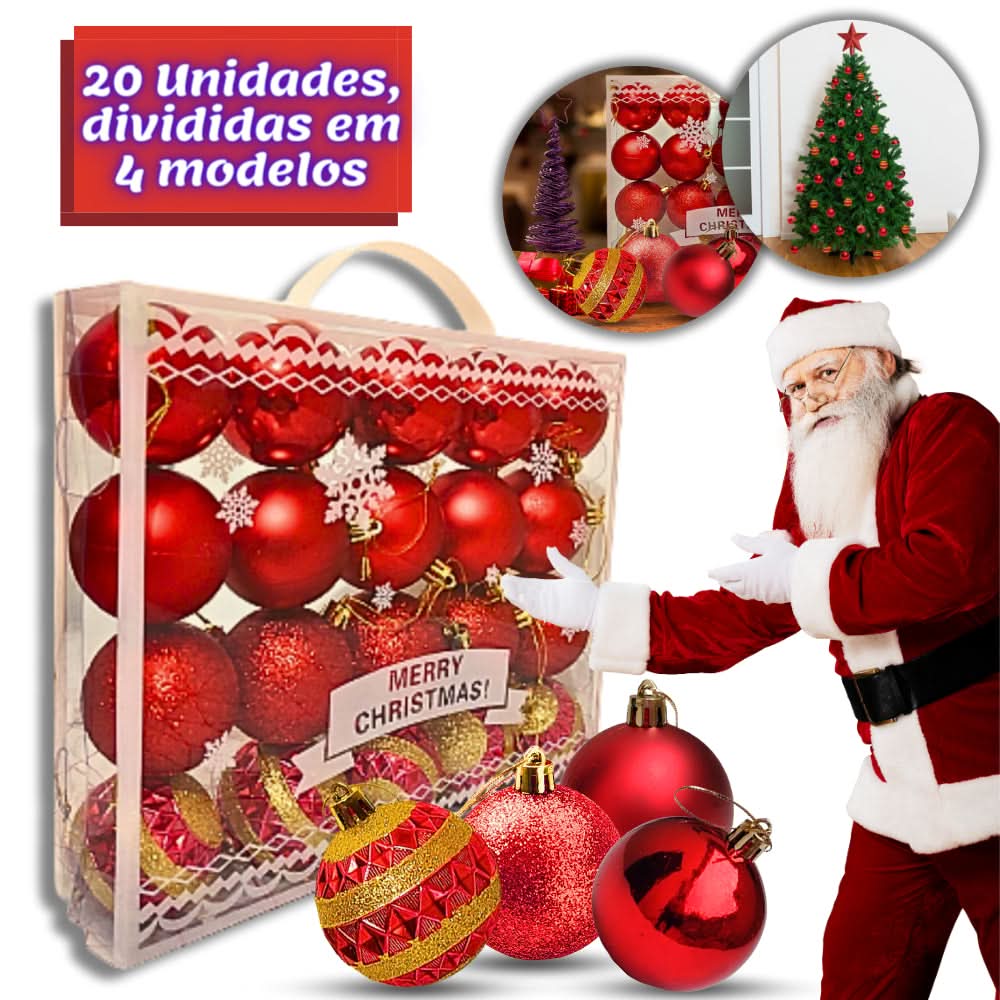 Kit 20 Bolas De Natal Grande…