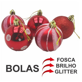 Kit 30 Bolas Enfeite de Natal…