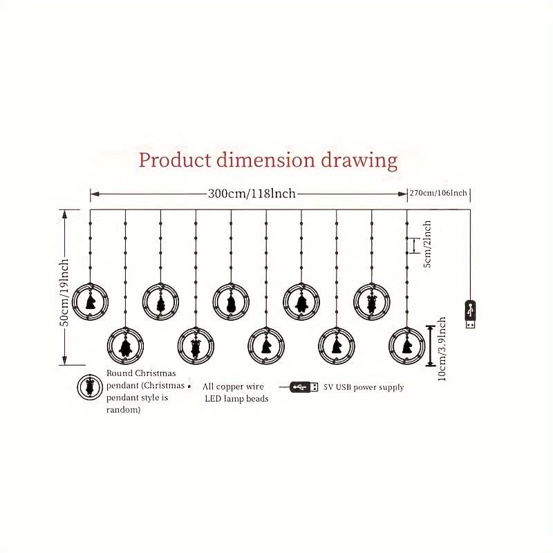 Luz de Natal LED Colorida do…
