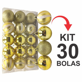 Kit 30 Bolas Enfeite de Natal…