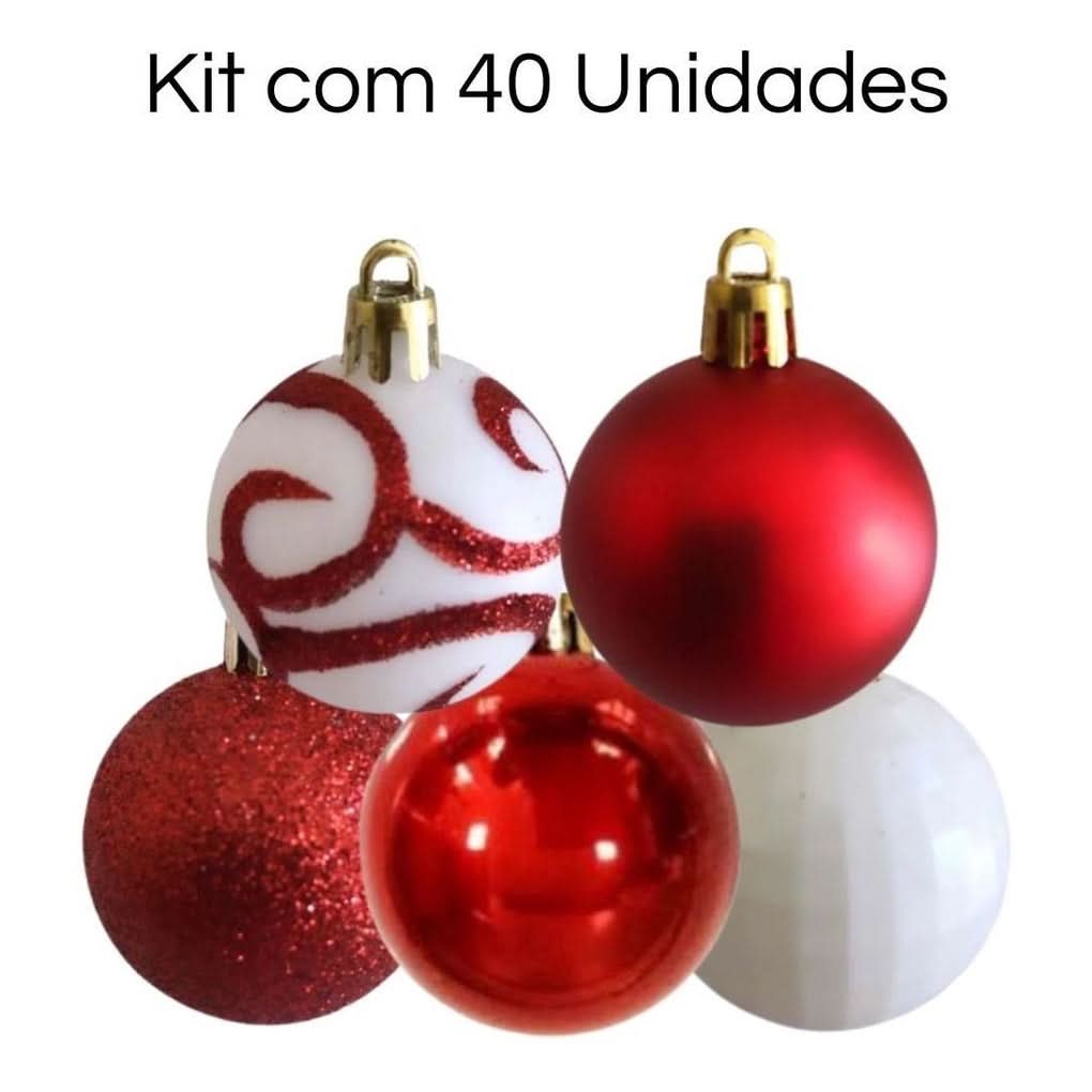 40 Bolas De Natal 5cm Sortidas…